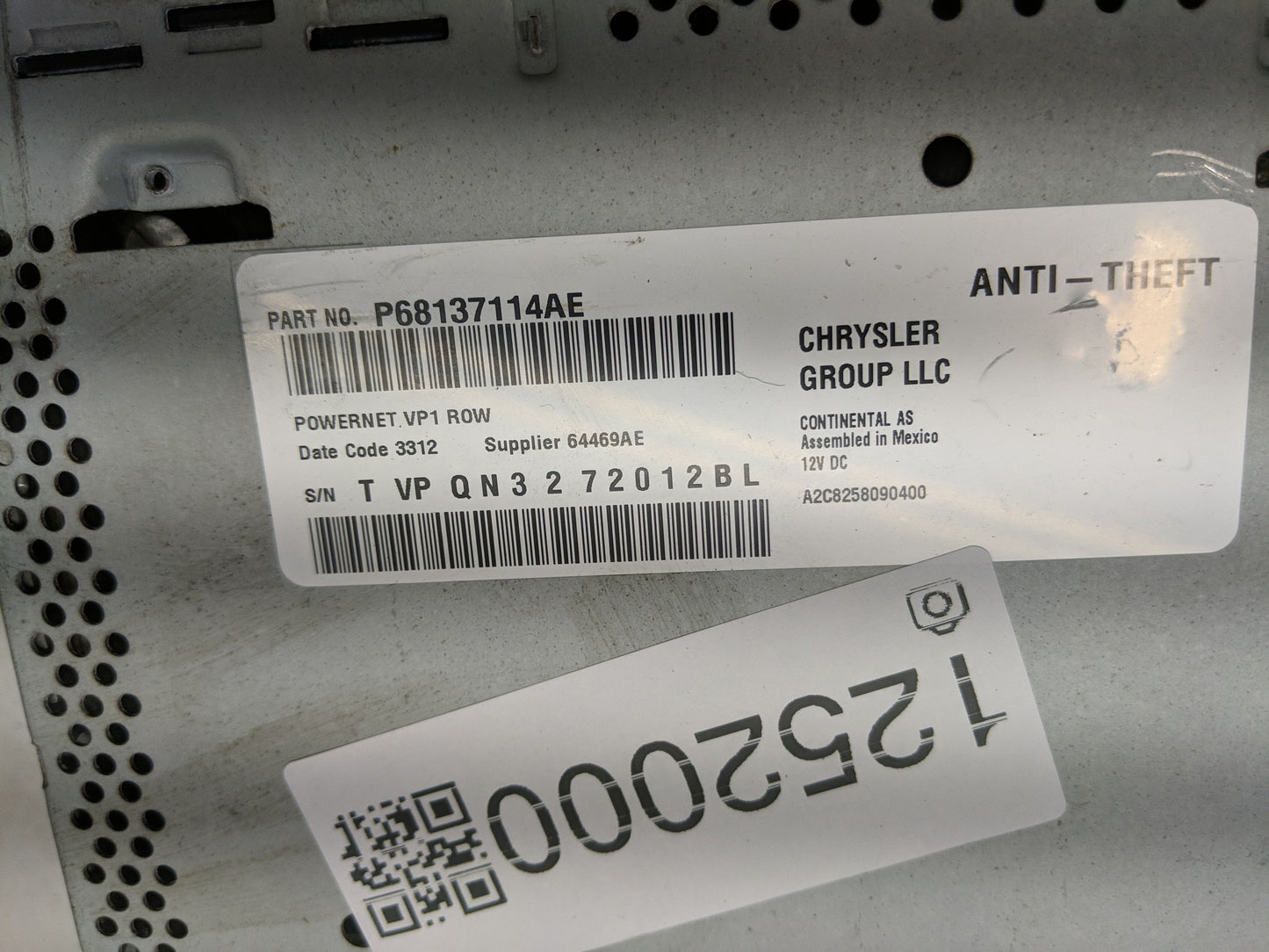 2013 Dodge Ram 1500 Radio AM FM Cd Player Receiver Replacement P/N:P68137114AE Fits OEM Used Auto Parts - Oemusedautoparts1.