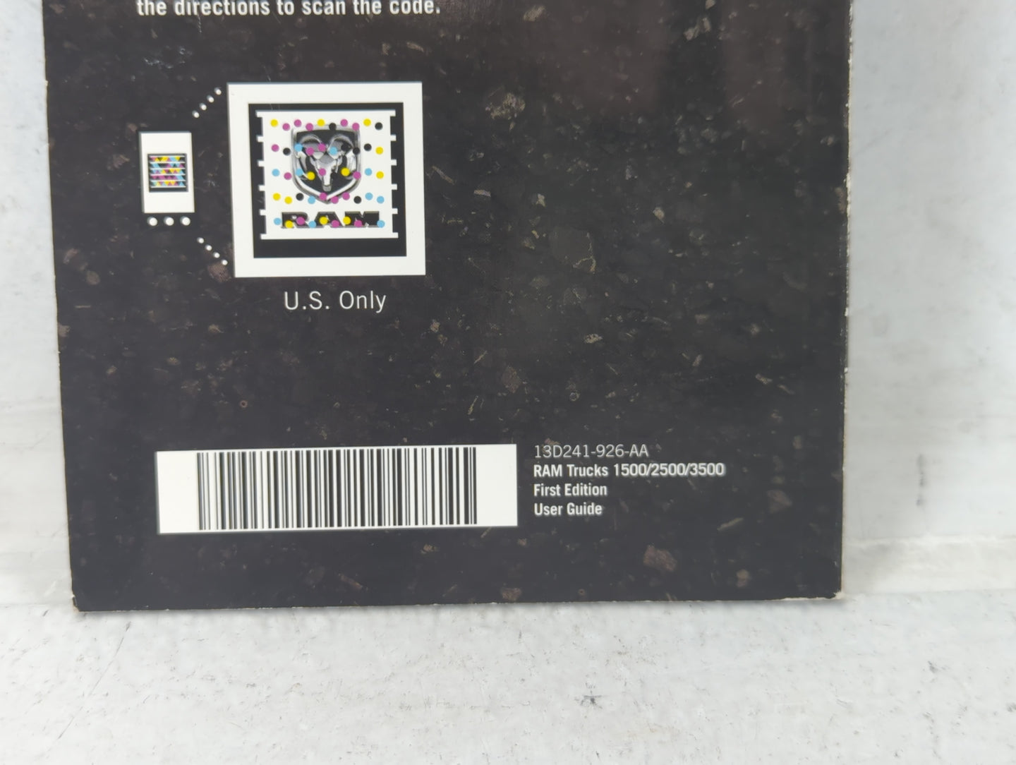 2013 Dodge Ram 1500 Owners Manual Book Guide P/N:13D241-926-AA OEM Used Auto Parts - Oemusedautoparts1.com