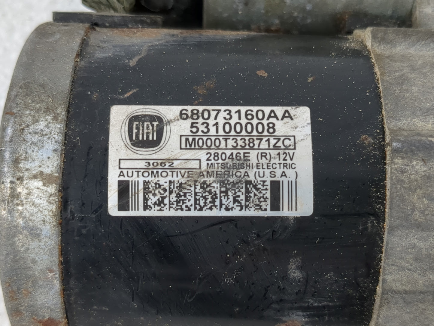 2012-2017 Fiat 500 Car Starter Motor Solenoid OEM P/N:68073160AA 50045531, 56029698AA Fits Fits 2012 2013 2014 2015 2016 201