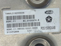 2012-2014 Fiat 500 PCM Engine Control Computer ECU ECM PCU OEM P/N:05150604AB Fits Fits 2012 2013 2014 OEM Used Auto Parts -