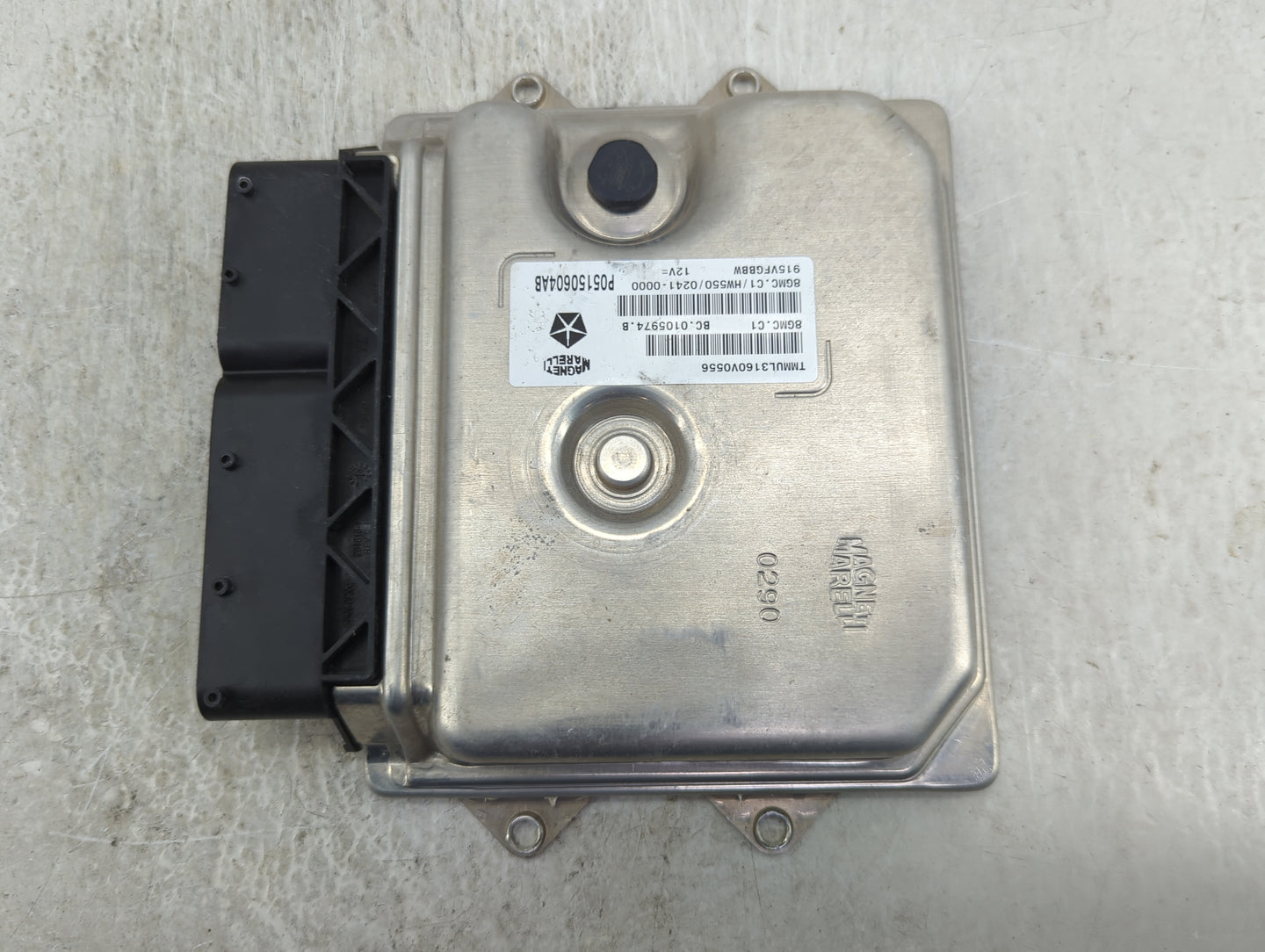 2012-2014 Fiat 500 PCM Engine Control Computer ECU ECM PCU OEM P/N:05150604AB Fits Fits 2012 2013 2014 OEM Used Auto Parts -