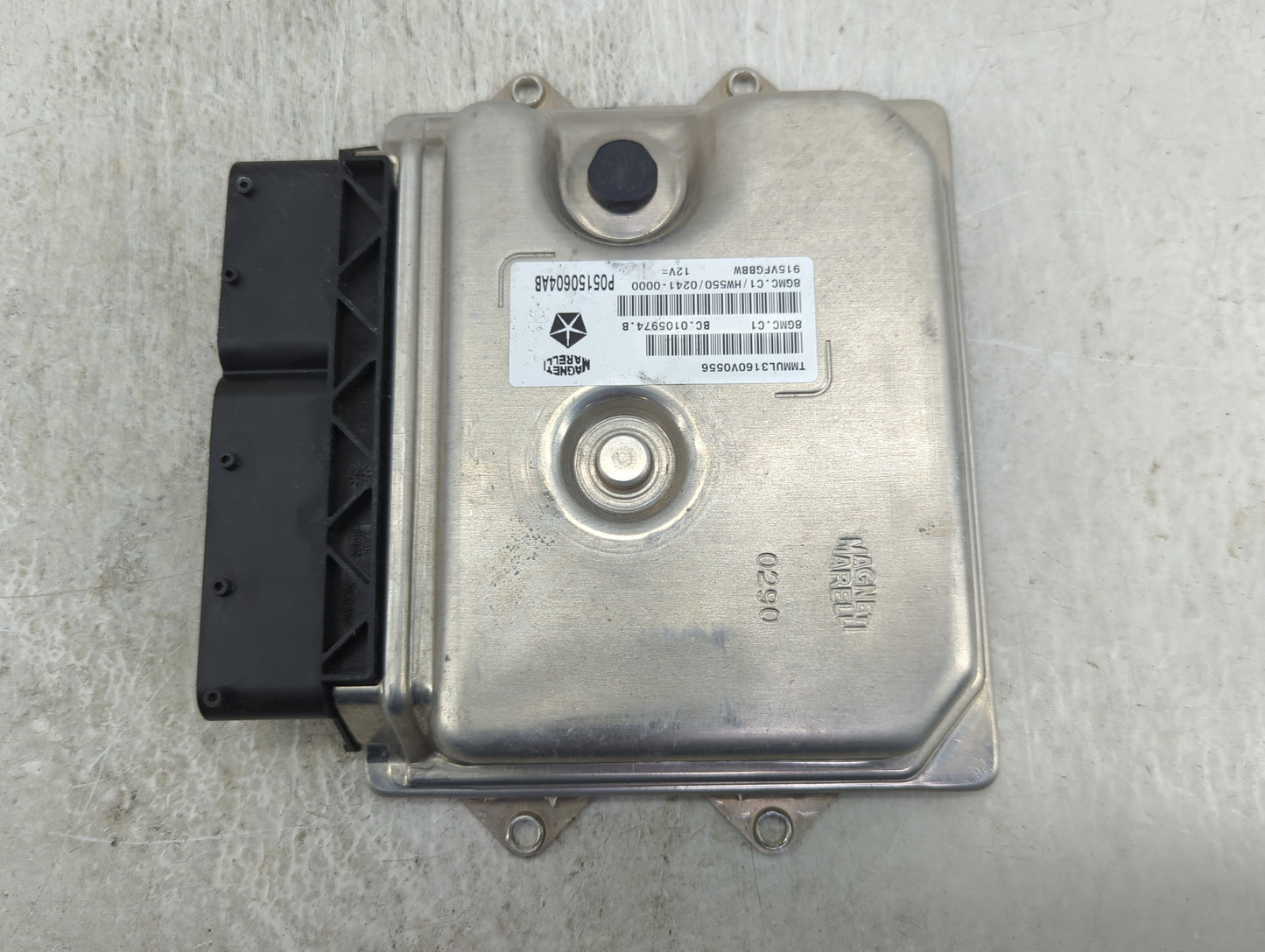 2012-2014 Fiat 500 PCM Engine Control Computer ECU ECM PCU OEM P/N:05150604AB Fits Fits 2012 2013 2014 OEM Used Auto Parts -