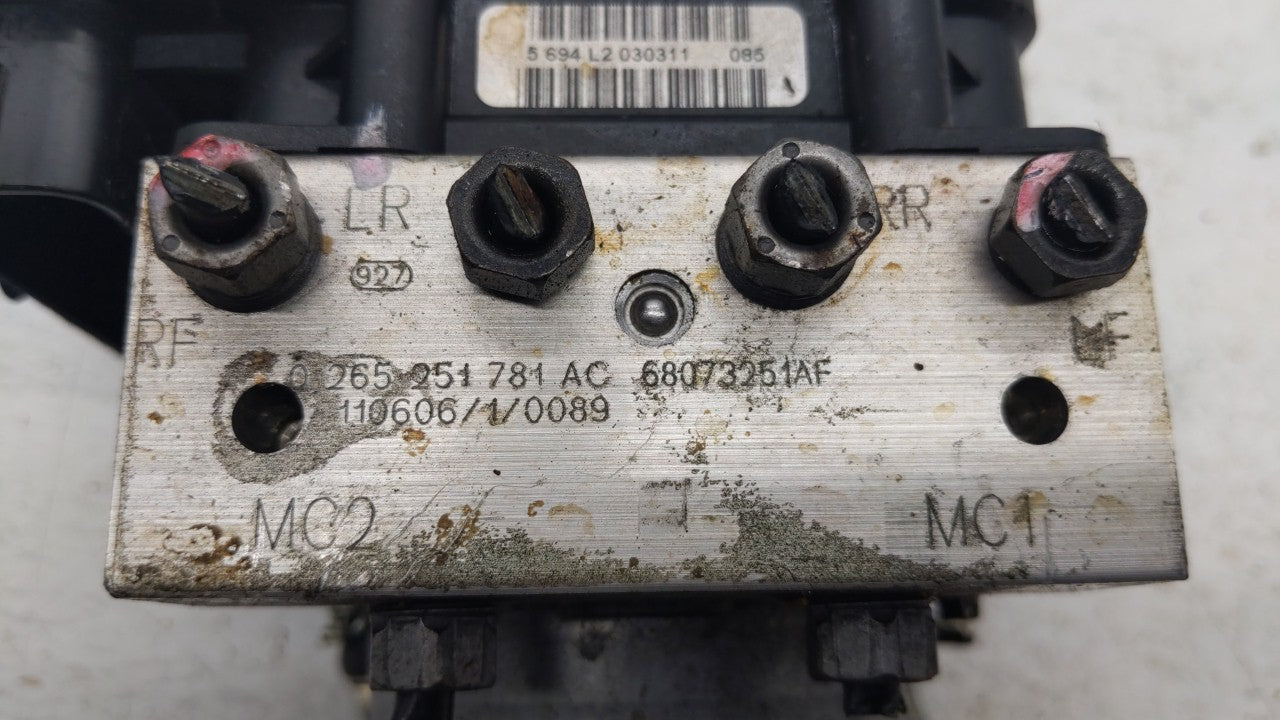 2012-2013 Fiat 500 ABS Pump Control Module Replacement P/N:P68249079AA 68073251AI, 68073251AG, 0 265 252 587 Fits Fits 2012 