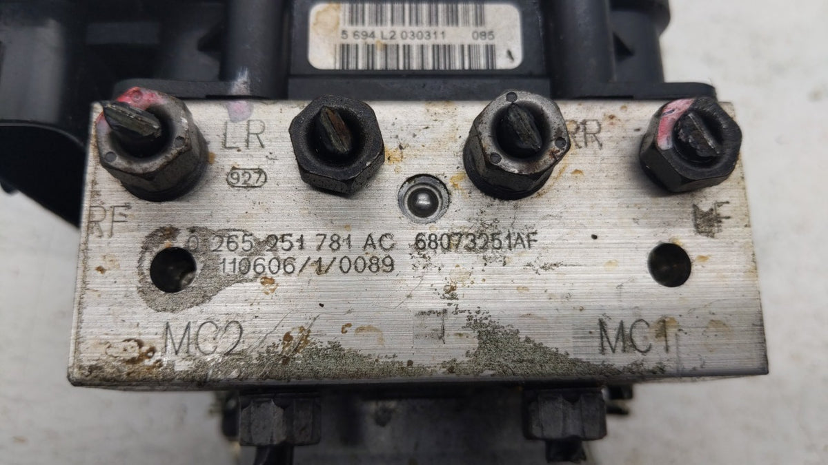 2012-2017 Fiat 500 Anti-Lock Brake ABS Pump Module Actuator OEM P/N:P68249079AA 68073251AI Fits Fits 2012 2013 2014 2015 201
