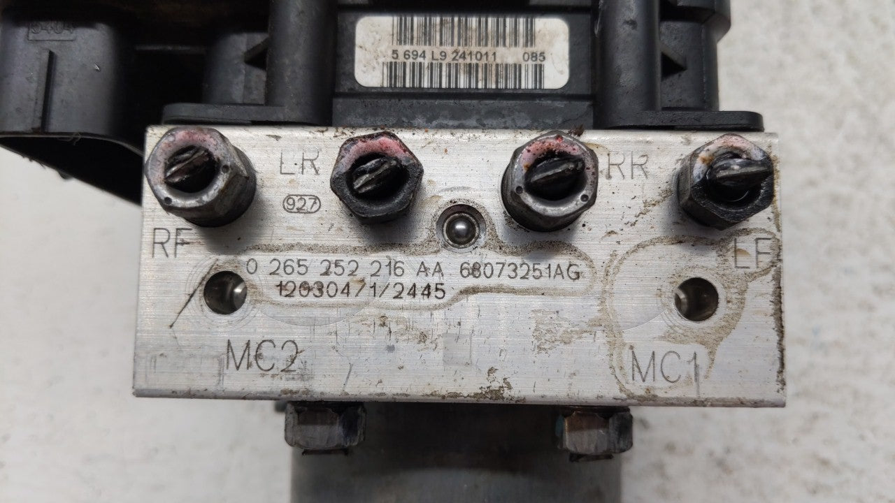2012-2013 Fiat 500 ABS Pump Control Module Replacement P/N:P68249079AA 68073251AI, 68073251AG, 0 265 252 587 Fits Fits 2012 
