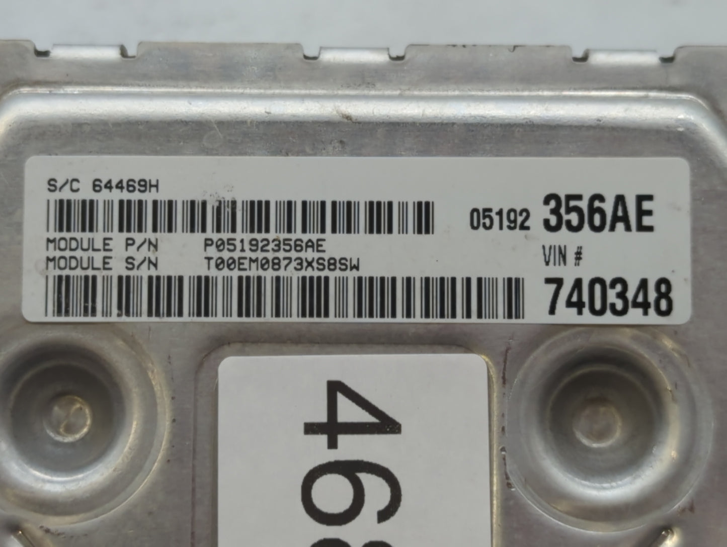 2013 Fiat 500 PCM Engine Control Computer ECU ECM PCU OEM P/N:P05192356AH P05192356AG, P68086287AE, P05192356AE Fits OEM Use
