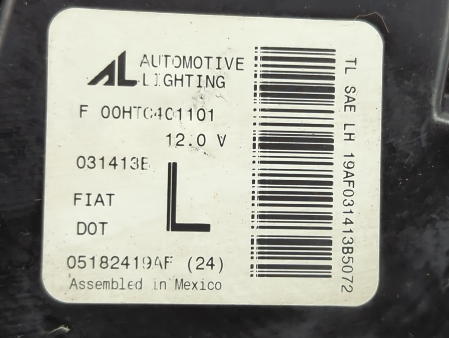 2012-2017 Fiat 500 Tail Light Assembly Driver Left OEM Fits Fits 2012 2013 2014 2015 2016 2017 OEM Used Auto Parts - Oemused