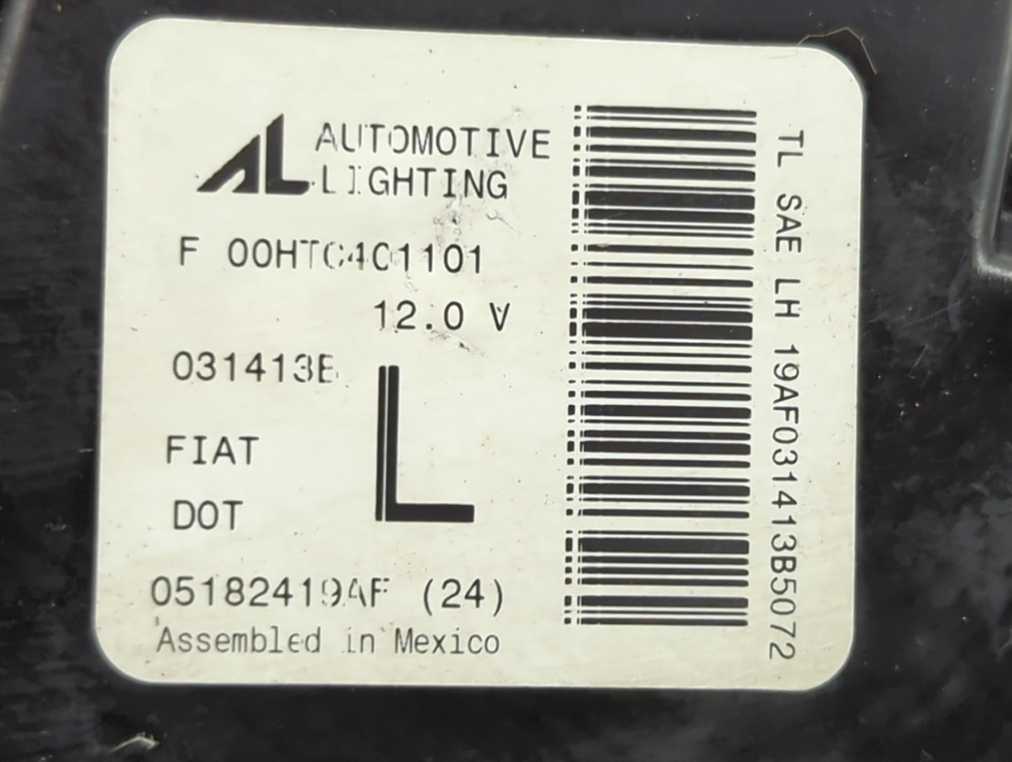 2012-2017 Fiat 500 Tail Light Assembly Driver Left OEM Fits Fits 2012 2013 2014 2015 2016 2017 OEM Used Auto Parts - Oemused