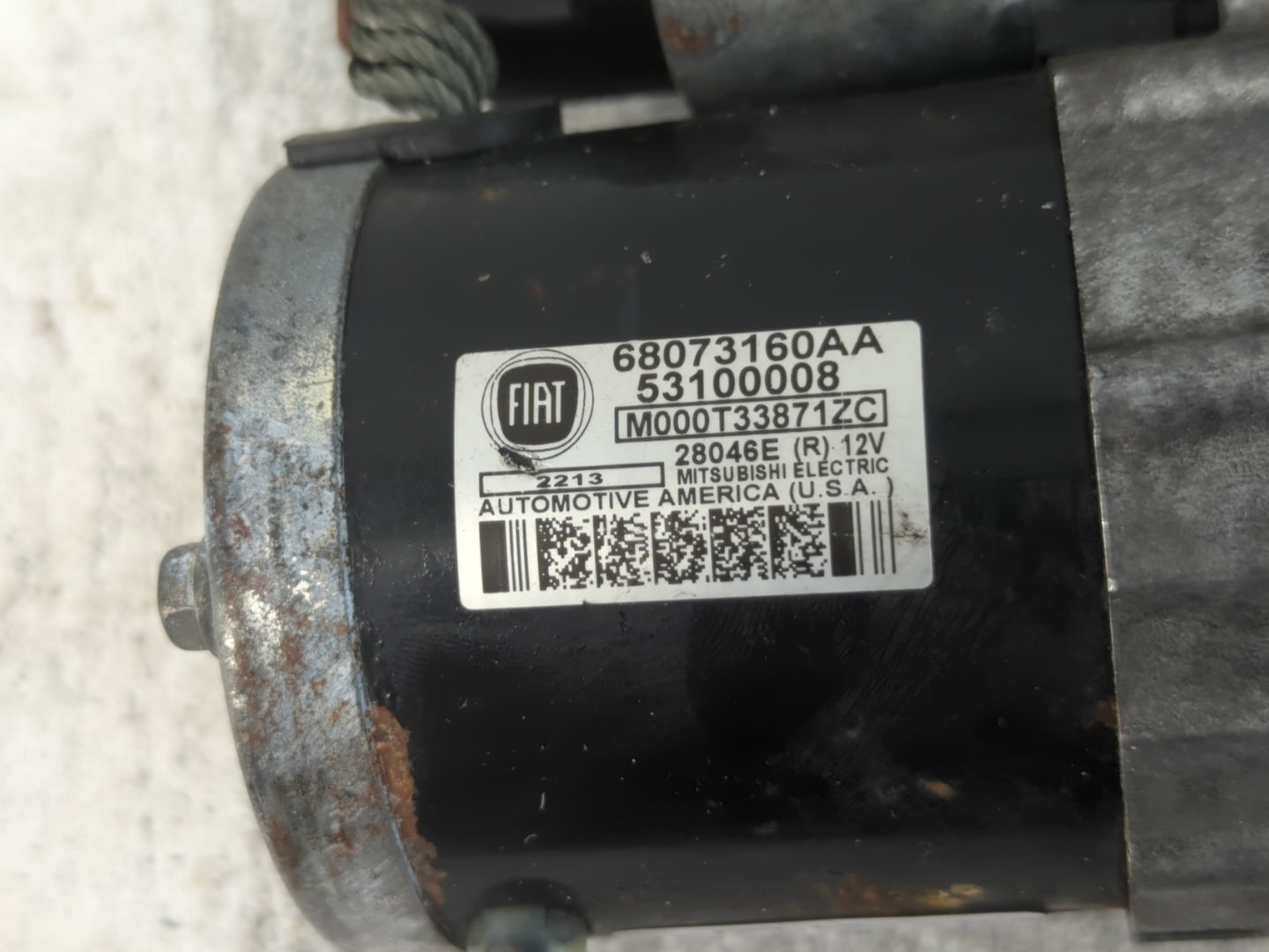 2012-2017 Fiat 500 Car Starter Motor Solenoid OEM P/N:68073160AA Fits Fits 2012 2013 2014 2015 2016 2017 OEM Used Auto Parts