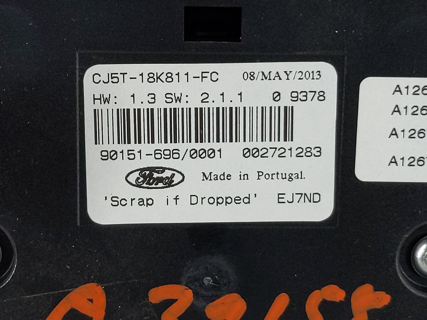 2013-2016 Ford C-Max Radio AM FM Cd Player Receiver Replacement P/N:CJ5T-18K811-FC Fits Fits 2013 2014 2015 2016 OEM Used Au