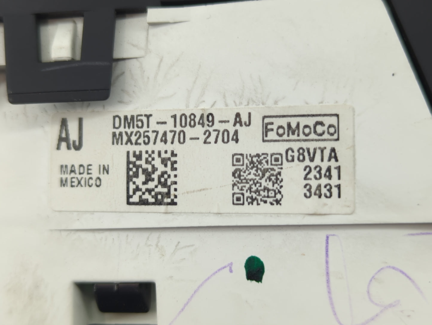 2013 Ford C-Max Instrument Cluster Speedometer Gauges P/N:DM5T-10849-AJ Fits OEM Used Auto Parts - Oemusedautoparts1.com