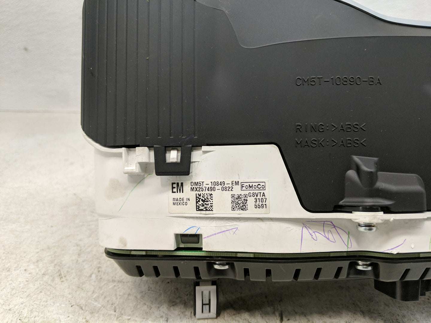 2013 Ford C-Max Instrument Cluster Speedometer Gauges P/N:DM5T-10849-EM Fits OEM Used Auto Parts - Oemusedautoparts1.com