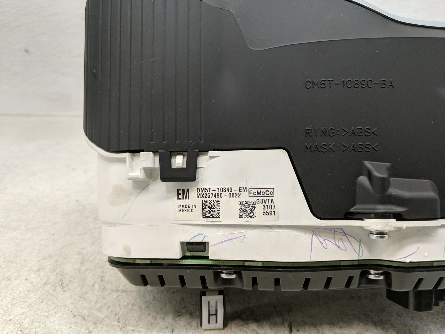 2013 Ford C-Max Instrument Cluster Speedometer Gauges P/N:DM5T-10849-EM Fits OEM Used Auto Parts - Oemusedautoparts1.com