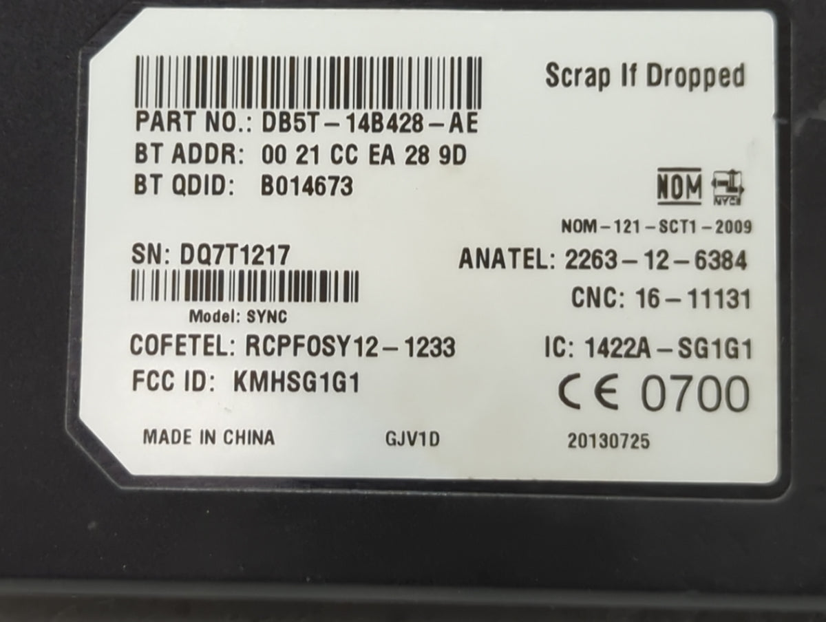 2013-2013 Ford C-max Communication Control Module - Oemusedautoparts1.com