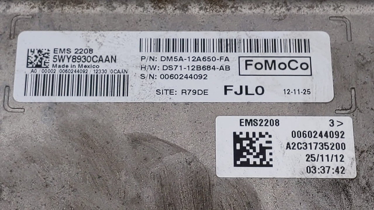 2013 Ford C-Max PCM Engine Control Computer ECU ECM PCU OEM P/N:DM5A-12A650-DD DM5A-12A650-DC, DM5A-12A650-DB, DM5A-12A650-D