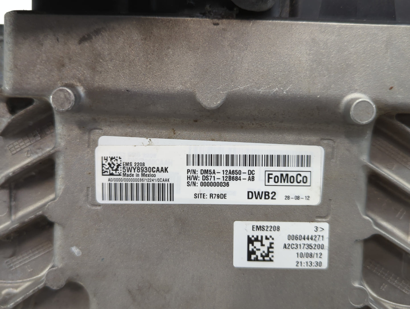 2013 Ford C-Max PCM Engine Control Computer ECU ECM PCU OEM P/N:DS71-12B684-AB DM5A-12A650-DC Fits OEM Used Auto Parts - Oem