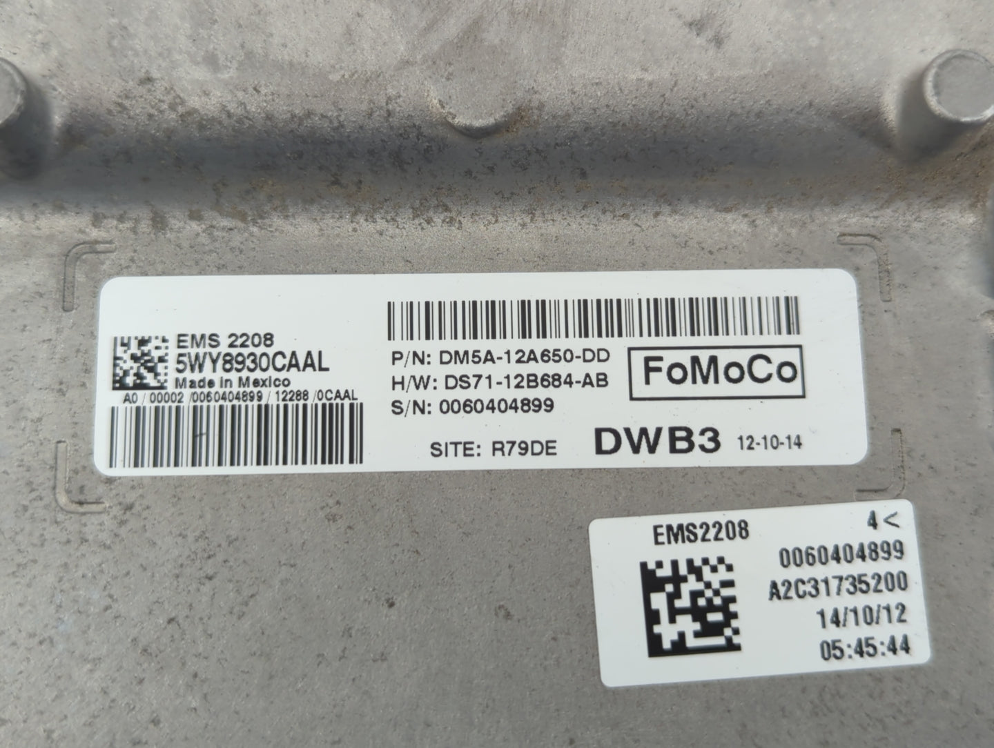 2013 Ford C-Max PCM Engine Control Computer ECU ECM PCU OEM P/N:DM5A-12A650-AK DM5A-12A650-DA, DM5A-12A650-DD, DM5A-12A650-K