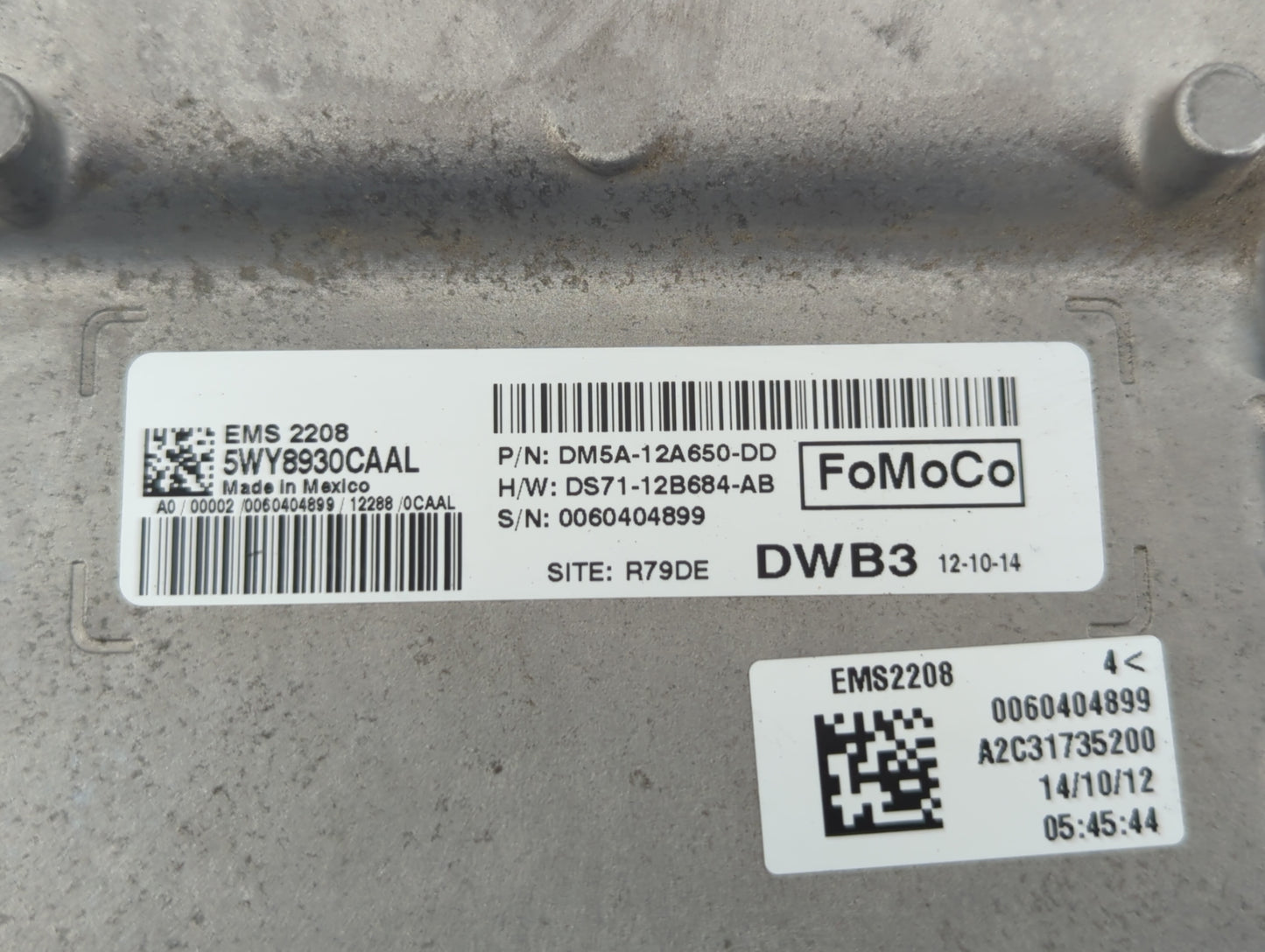 2013 Ford C-Max PCM Engine Control Computer ECU ECM PCU OEM P/N:DM5A-12A650-AK DM5A-12A650-DA, DM5A-12A650-DD, DM5A-12A650-K