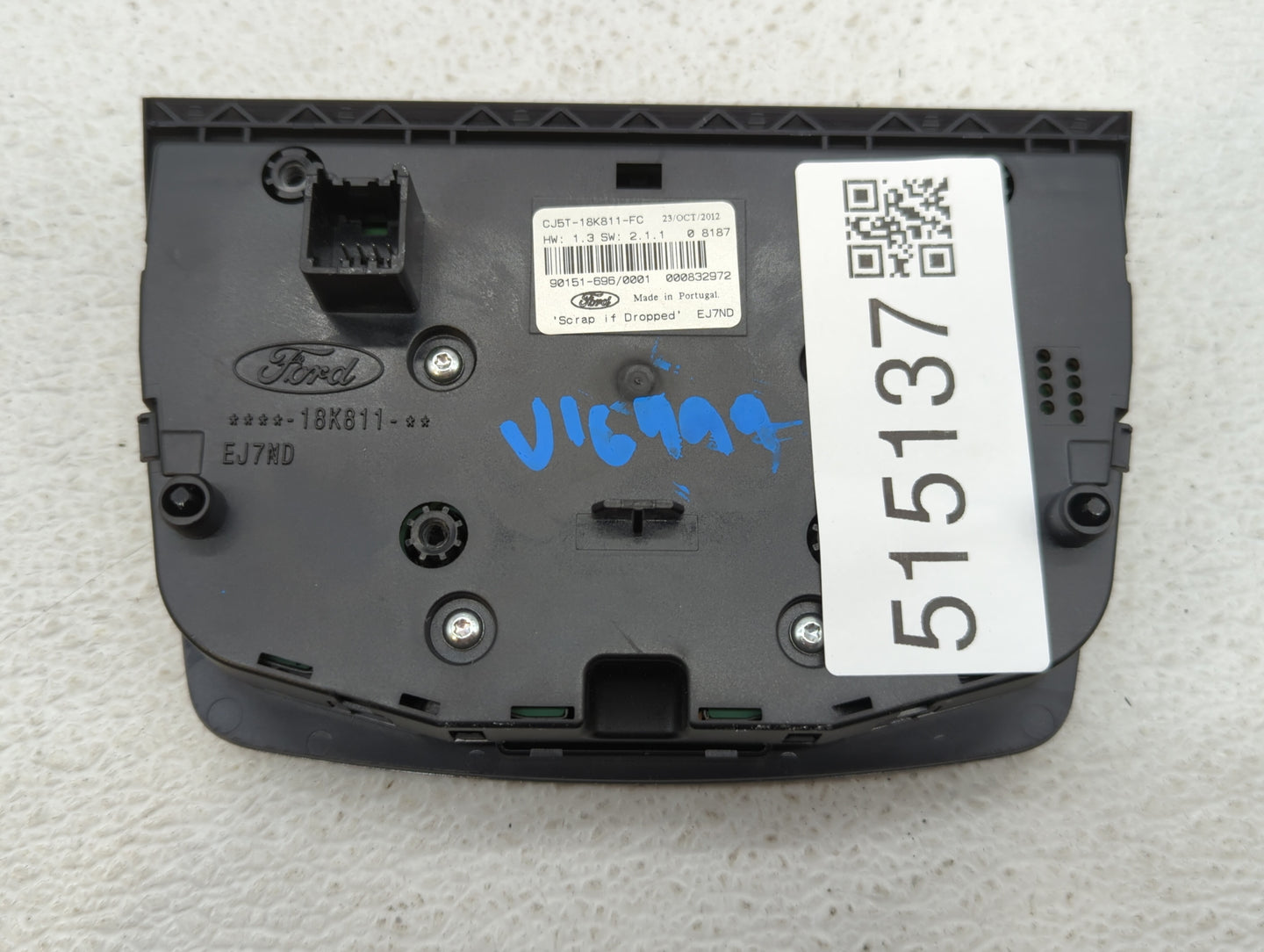 2013-2016 Ford C-Max Radio AM FM Cd Player Receiver Replacement P/N:CJ5T-18K811-FC Fits Fits 2013 2014 2015 2016 OEM Used Au