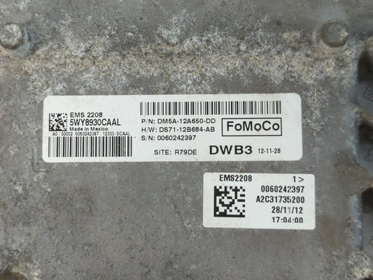 2013 Ford C-Max PCM Engine Control Computer ECU ECM PCU OEM P/N:DM5A-12A650-DD Fits OEM Used Auto Parts