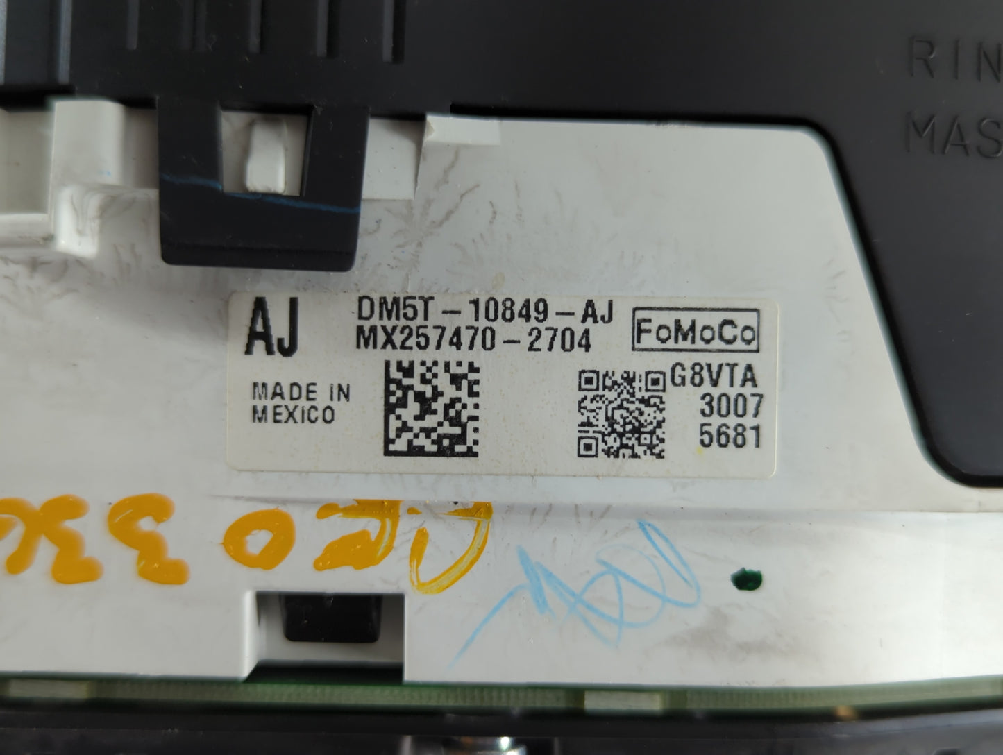 2013 Ford C-Max Instrument Cluster Speedometer Gauges P/N:M5T-10849-AJ Fits OEM Used Auto Parts - Oemusedautoparts1.com