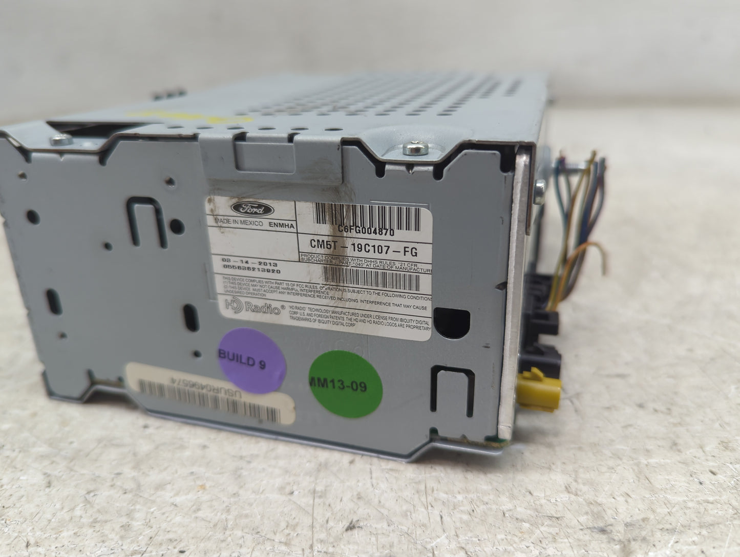 2013 Ford Cmax Radio AM FM Cd Player Receiver Replacement P/N:CM5T-19C107-FG Fits Fits 2014 2015 2016 2017 2018 OEM Used Aut