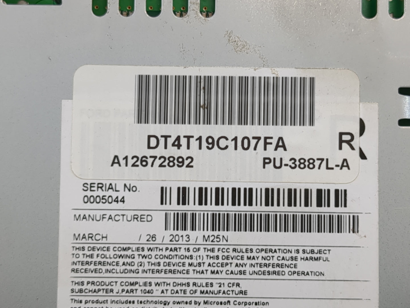 2013 Ford Edge Radio AM FM Cd Player Receiver Replacement P/N:DT4T 19C107- FA Fits OEM Used Auto Parts - Oemusedautoparts1.c