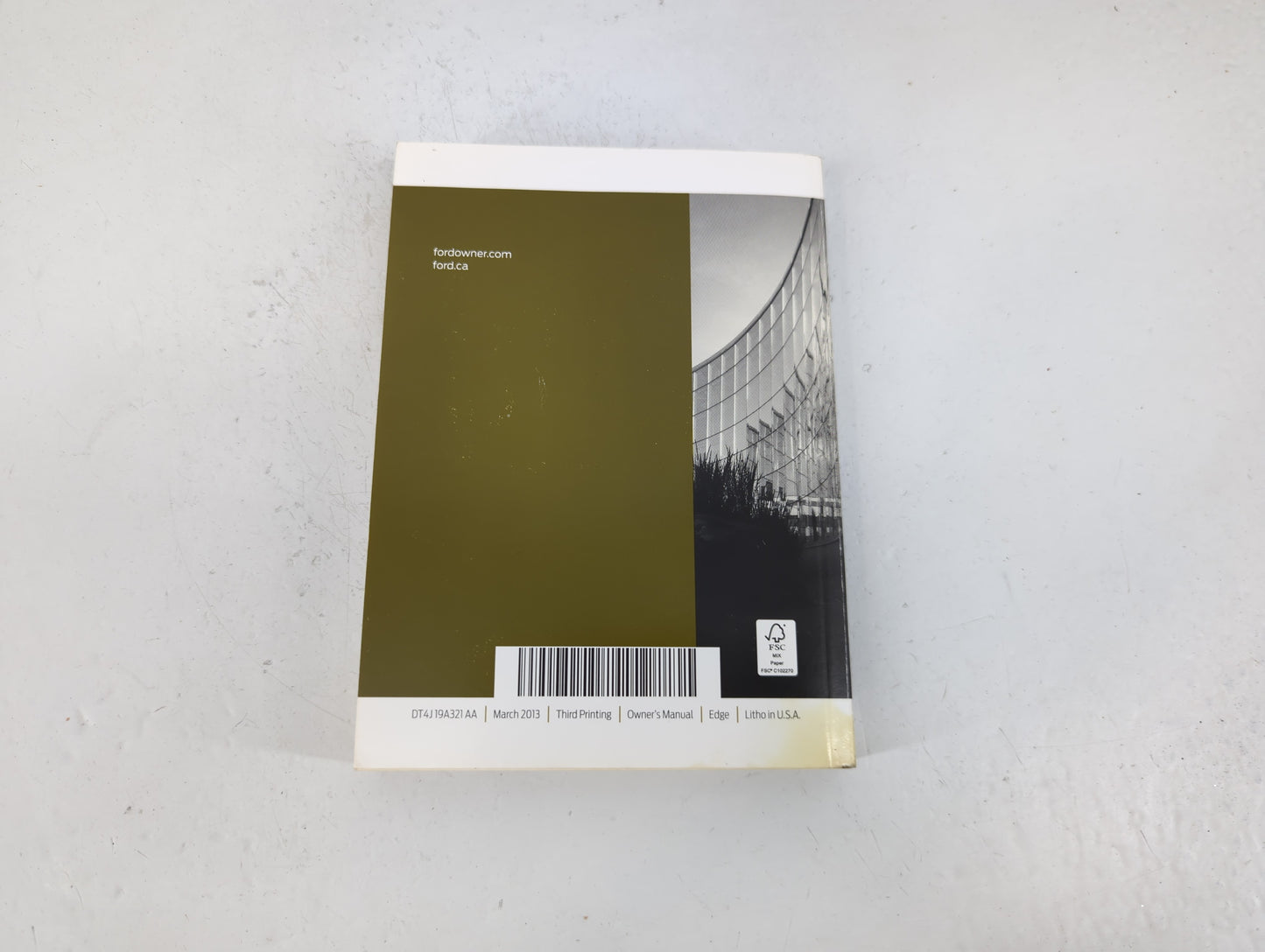 2013 Ford Edge Owners Manual Book Guide P/N:DT4J 19A321 AA OEM Used Auto Parts - Oemusedautoparts1.com