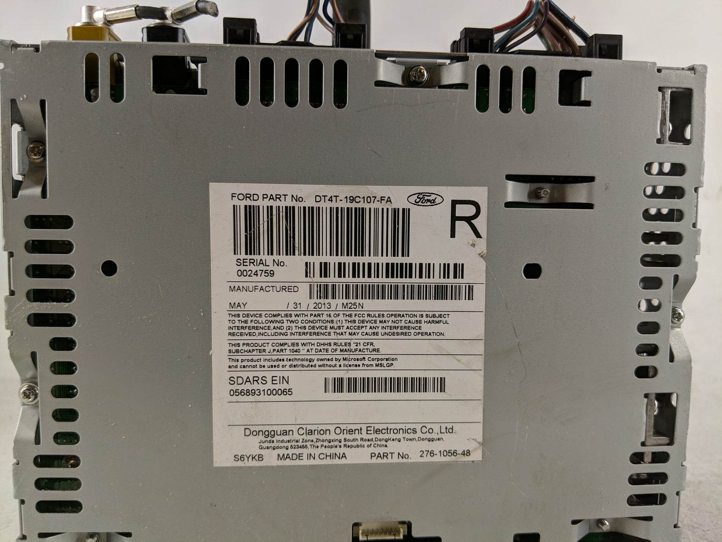 2013 Ford Edge Radio AM FM Cd Player Receiver Replacement P/N:DT4T-19C107-FA Fits OEM Used Auto Parts - Oemusedautoparts1.co