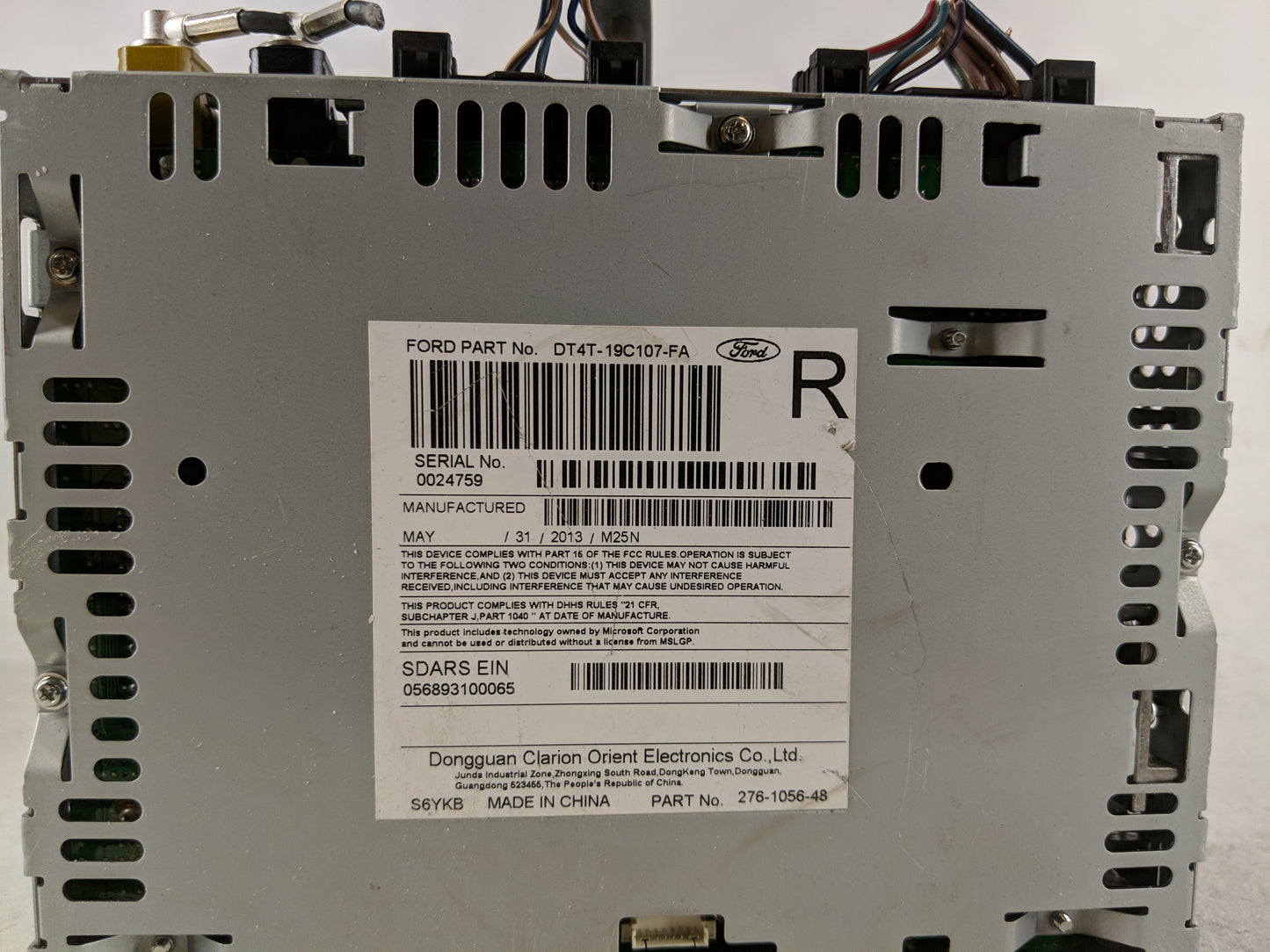 2013 Ford Edge Radio AM FM Cd Player Receiver Replacement P/N:DT4T-19C107-FA Fits OEM Used Auto Parts - Oemusedautoparts1.co
