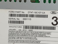 2013 Ford Edge Radio AM FM Cd Player Receiver Replacement P/N:DT4T-19C107-CA Fits OEM Used Auto Parts - Oemusedautoparts1.co