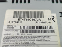 2013 Ford Edge Radio AM FM Cd Player Receiver Replacement P/N:ET4T19C107JA Fits OEM Used Auto Parts - Oemusedautoparts1.com