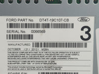 2013 Ford Edge Radio AM FM Cd Player Receiver Replacement P/N:DT4T-19C107-CB Fits OEM Used Auto Parts - Oemusedautoparts1.co