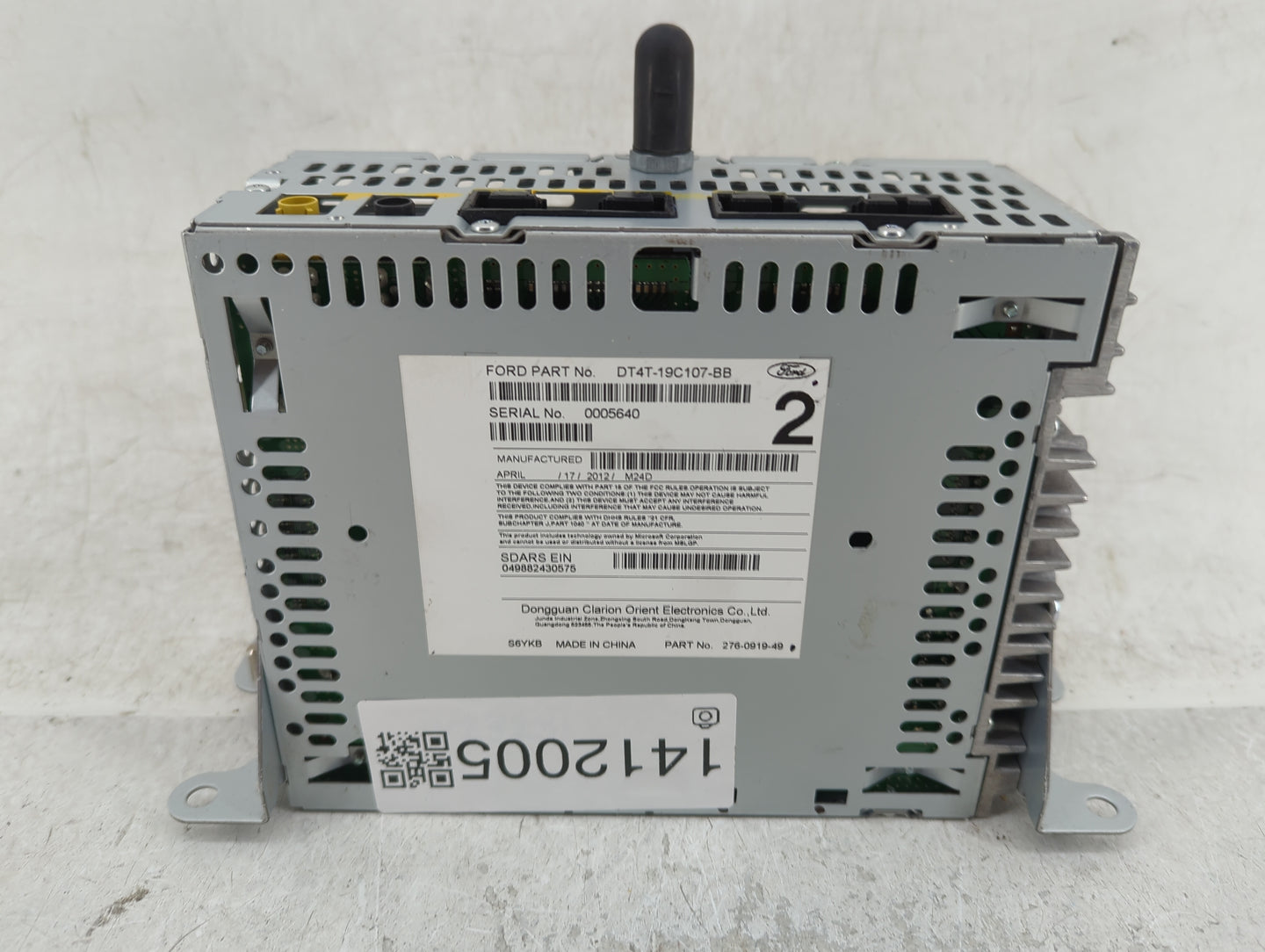 2013-2014 Ford Edge Radio AM FM Cd Player Receiver Replacement P/N:DT4T-19C107-BB Fits Fits 2013 2014 OEM Used Auto Parts - 