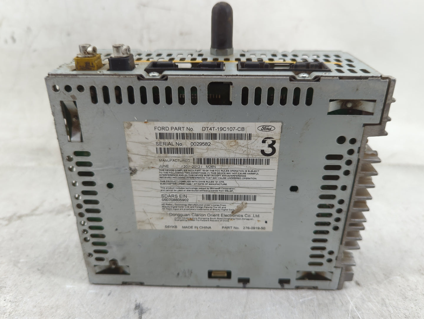 2013 Ford Edge Radio AM FM Cd Player Receiver Replacement P/N:PU-3529L-A DT4T-19C107-CB, 276-0919-50 Fits OEM Used Auto Part