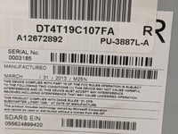 2013 Ford Edge Radio AM FM Cd Player Receiver Replacement P/N:DT4T19C107FA PU-3887L-A, 276-1056-48 Fits OEM Used Auto Parts 