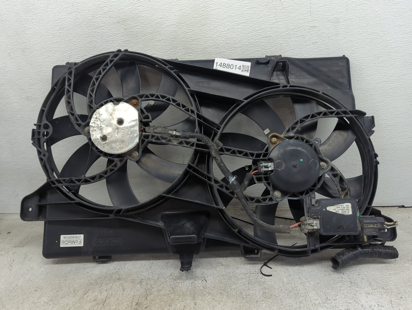 2007-2014 Ford Edge Electric Radiator Cooling Fan Motor Assembly P/N:1079632OR 1079622CR Fits OEM Used Auto Parts - Oemuseda