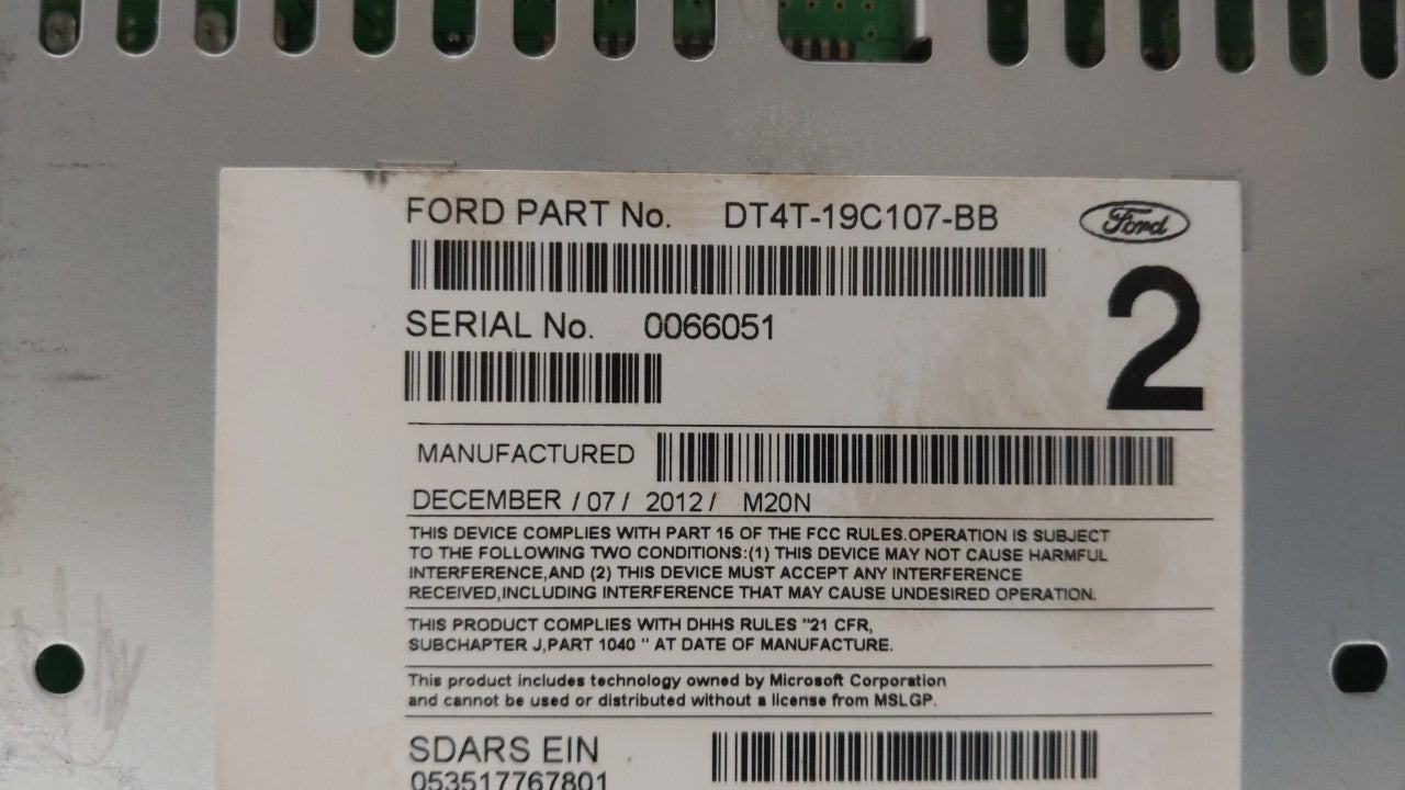2013-2014 Ford Edge Am Fm Cd Player Radio Receiver - Oemusedautoparts1.com