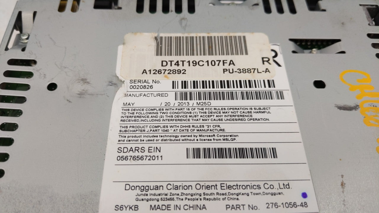 2013-2013 Ford Edge Am Fm Cd Player Radio Receiver - Oemusedautoparts1.com