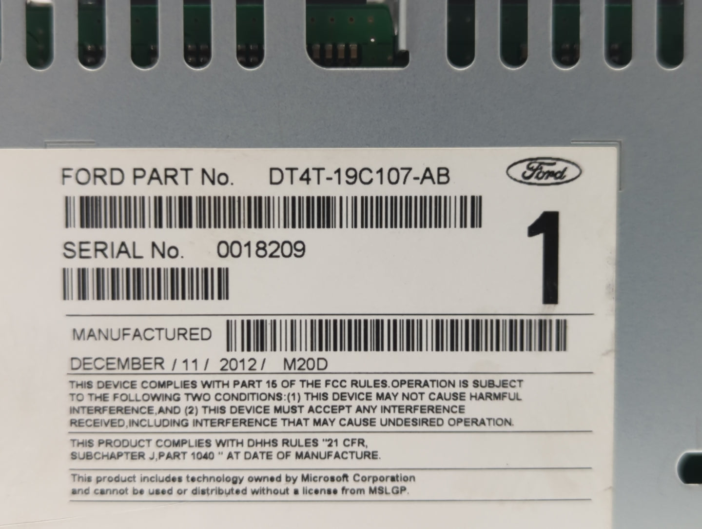 2013-2014 Ford Edge Am Fm Cd Player Radio Receiver - Oemusedautoparts1.com