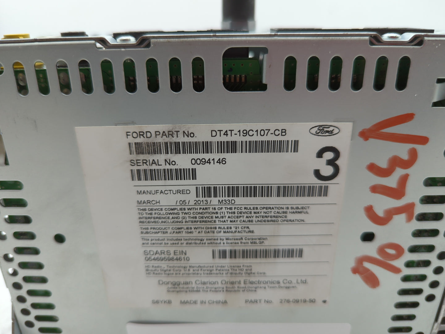 2013-2013 Ford Edge Am Fm Cd Player Radio Receiver - Oemusedautoparts1.com