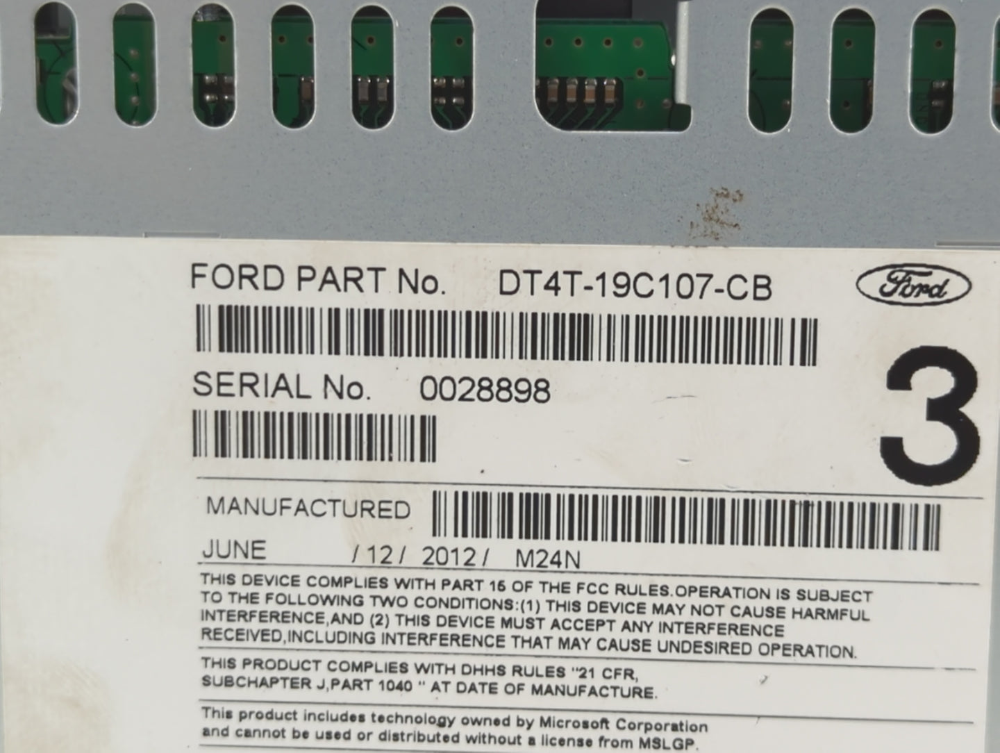 2013-2013 Ford Edge Am Fm Cd Player Radio Receiver - Oemusedautoparts1.com