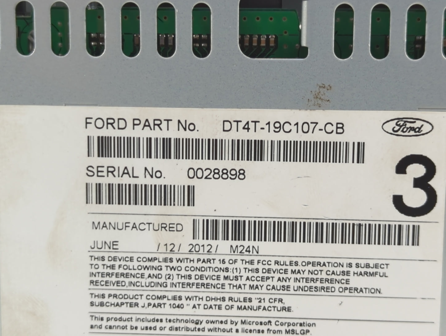 2013-2013 Ford Edge Am Fm Cd Player Radio Receiver - Oemusedautoparts1.com