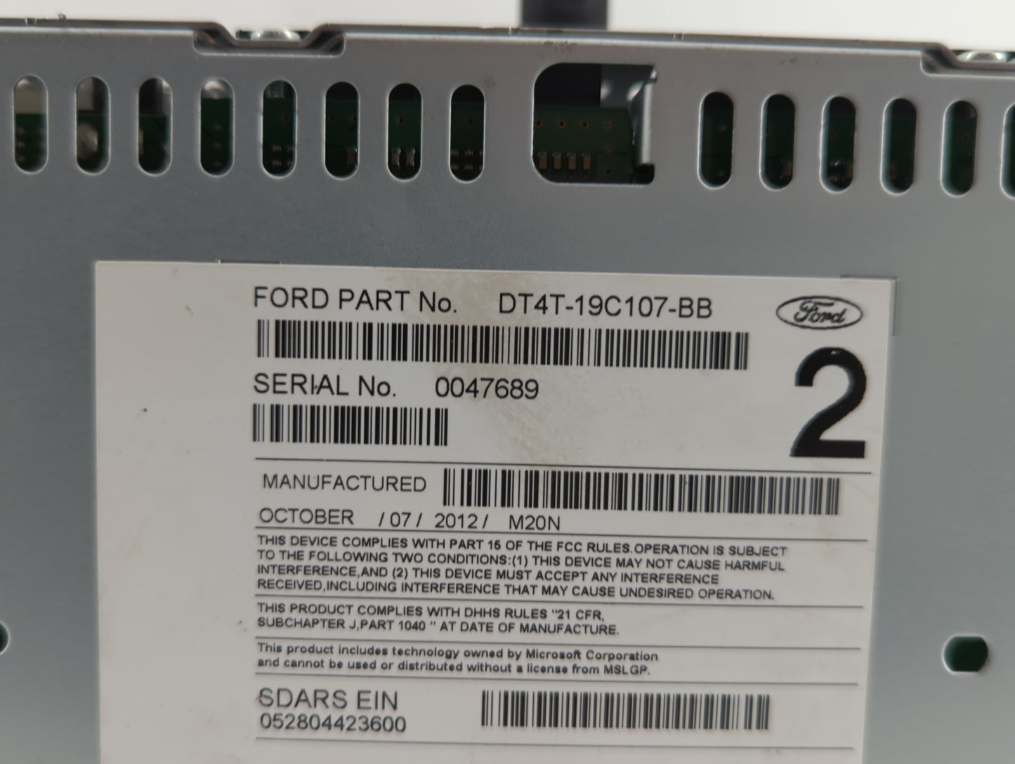 2013-2013 Ford Edge Am Fm Cd Player Radio Receiver - Oemusedautoparts1.com