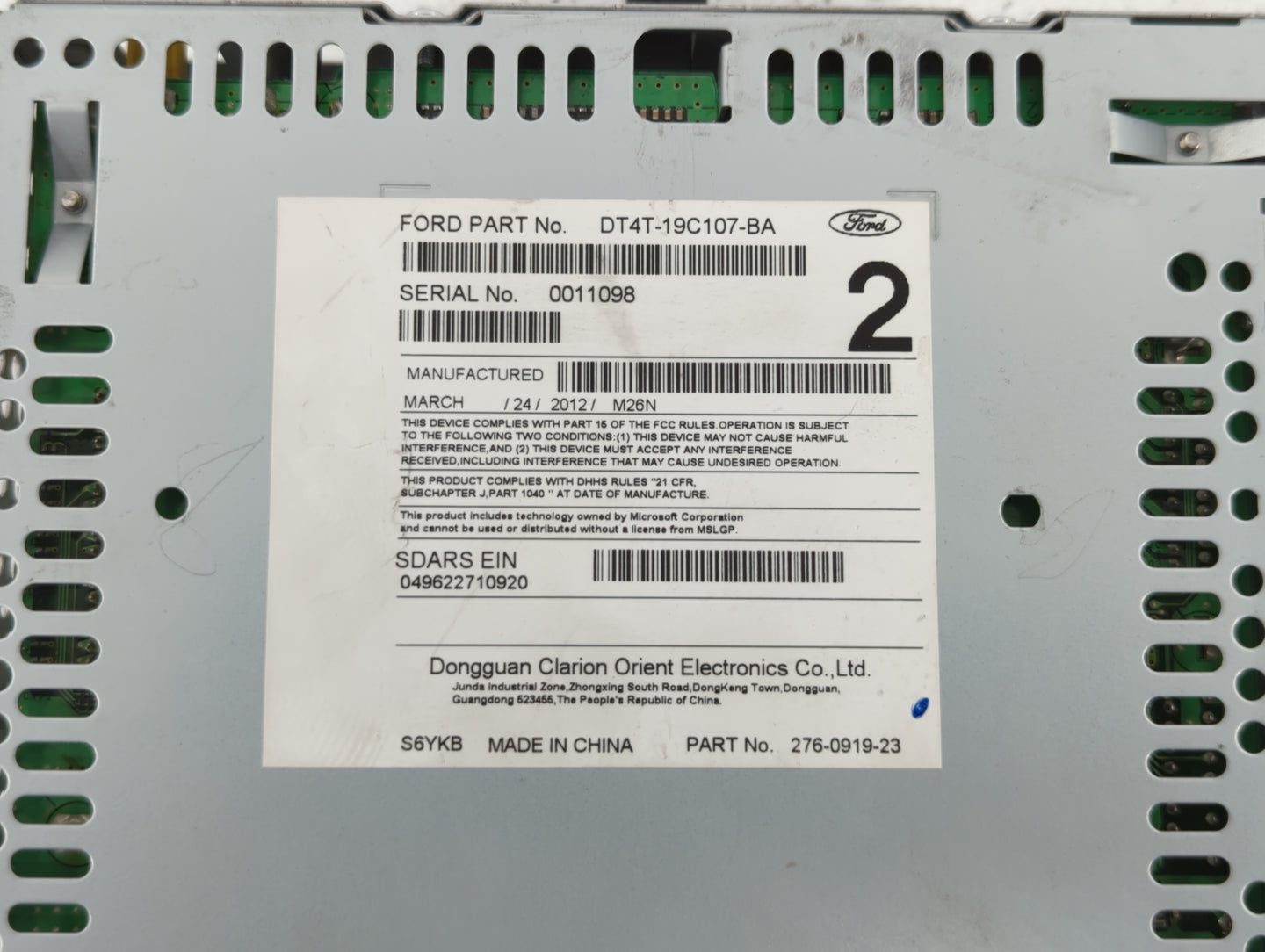 2013-2014 Ford Edge Am Fm Cd Player Radio Receiver - Oemusedautoparts1.com