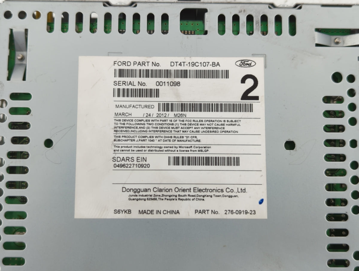 2013-2014 Ford Edge Am Fm Cd Player Radio Receiver 418704 - Oemusedautoparts1.com