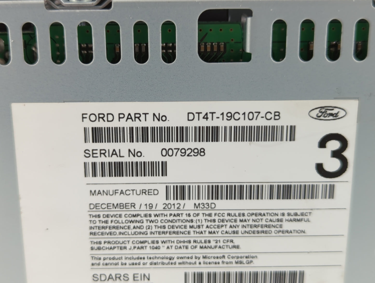 2013-2013 Ford Edge Am Fm Cd Player Radio Receiver - Oemusedautoparts1.com