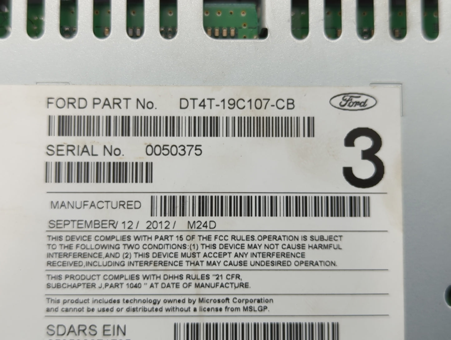 2013-2013 Ford Edge Am Fm Cd Player Radio Receiver - Oemusedautoparts1.com
