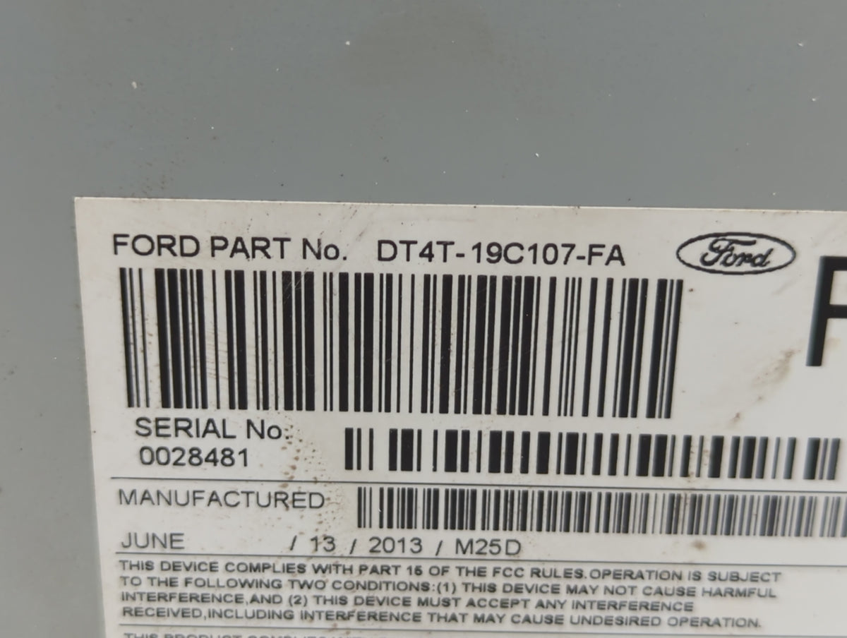 2013-2013 Ford Edge Am Fm Cd Player Radio Receiver 458893 - Oemusedautoparts1.com