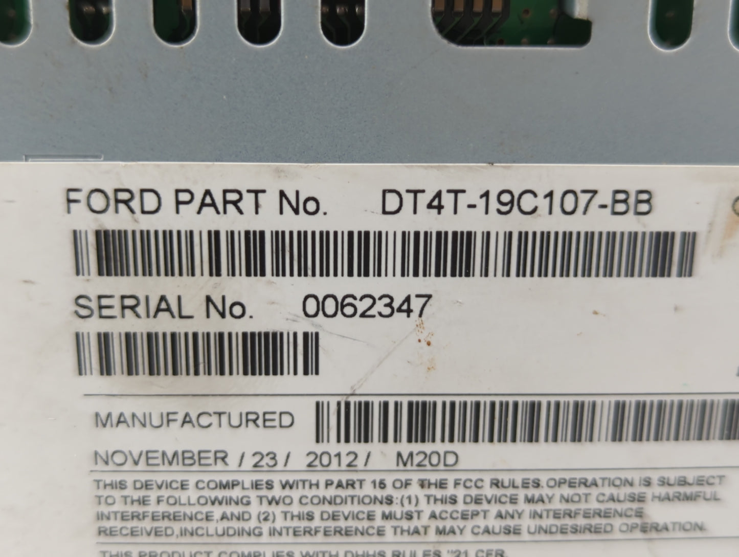 2013-2014 Ford Edge Radio AM FM Cd Player Receiver Replacement P/N:DT4T-19C107-BB ET4T-19C107-NA Fits Fits 2013 2014 OEM Use